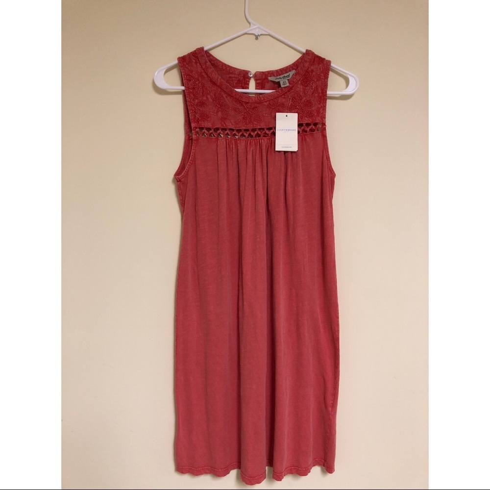 Lucky Brand NWT Red Coral Dress, XS! - Picture 3 of 5